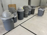 Trash Cans 55 gal (5) Recycle cans (2)