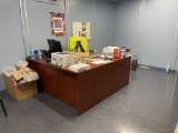 Packng Manager's Office with Contents. Desk, Chairs, Table, Whiteboard, Mini Fridge, etc.