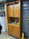 Wooden Supply Cabinet with all Conents.