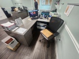 Misc. office furniture with desk and chairs