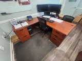 Misc. office furniture with desk and chairs