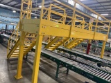 Warehouse crossover, 3 stairways, 10 steps ea., with 19ft x 4ft platform