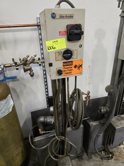 Allen-Bradley Wastewater Pump System with Control Panel and Tank