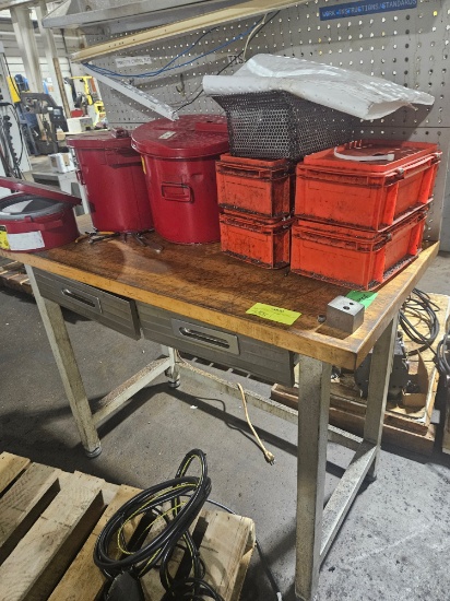 Workstation With Assorted Parts And Components