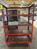 Heavy Duty Steel Rolling Cart w/ Misc. Bolts