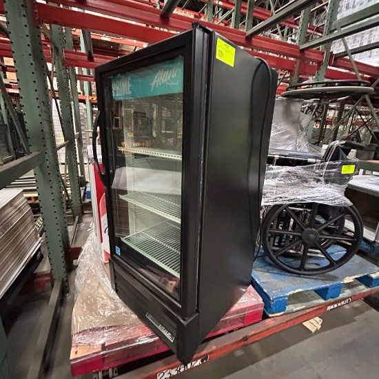 MMI chest cooler and True glass front fridge