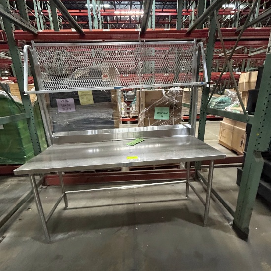 Stainless steel table with shelf