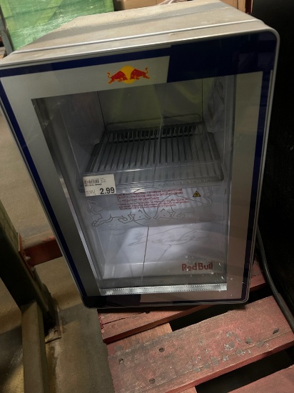 Red Bull Fridge and Coke Fridge with broken glass