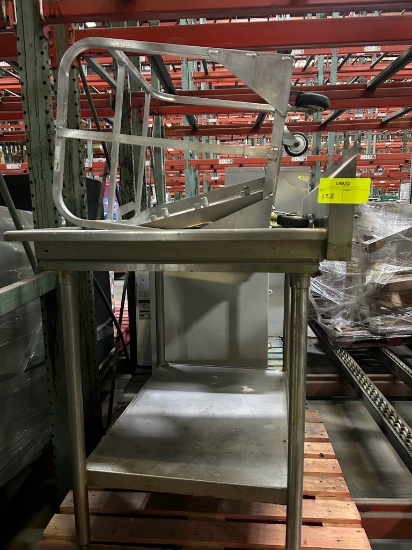 Stainless steel prep table and rolling cart