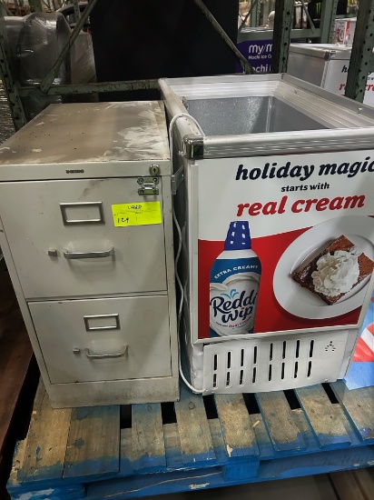 2 drawer file cabinet and MMI chest cooler
