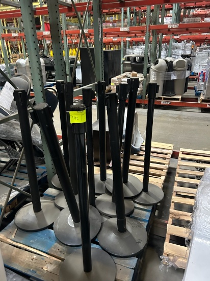 Lot of approximately 11 stanchions