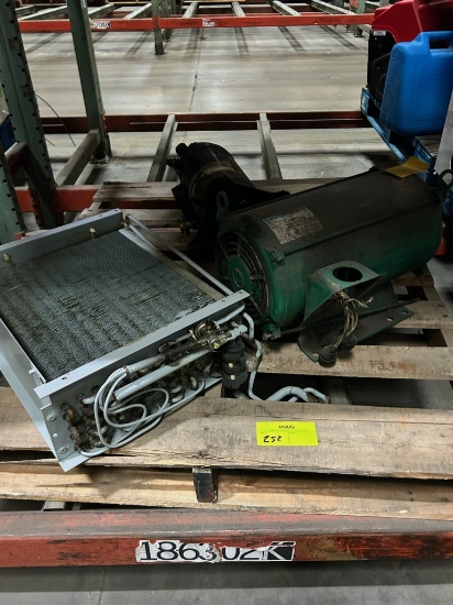 Lot of 2 Electric Motors and 1 Heat Exchanger