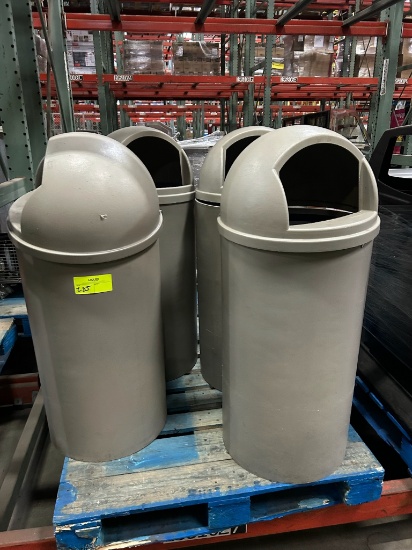 Tall trash cans