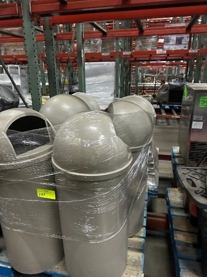 Tall trash cans