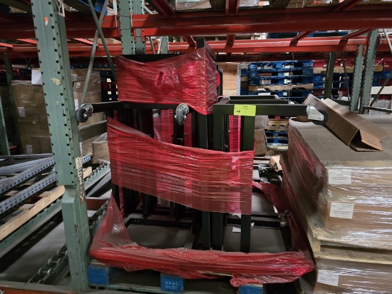Approximately 9 rolling shelf displays