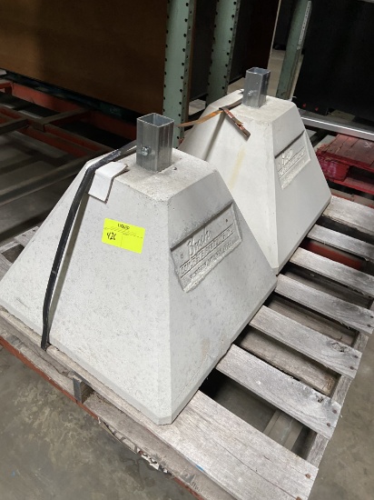 Parking lot sign bases