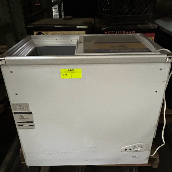 1 MMI chest cooler and 2 Coldsells glass front fridges