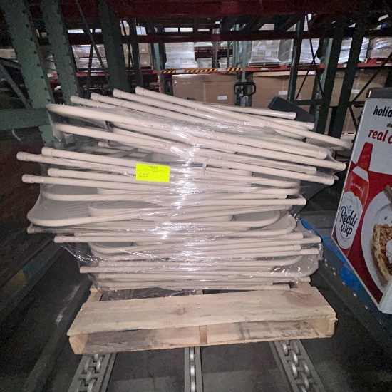 Approx 17 folding chairs and 8 stacking chairs