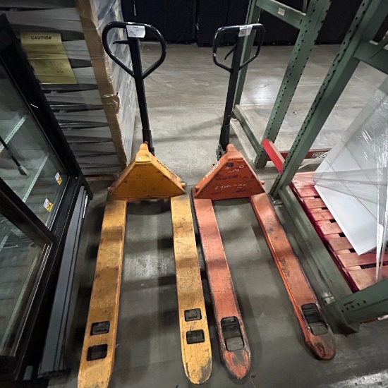 Lot of 2 pallet jacks - Jungheinrich 5500lb capacity & Doosan 5500lb capacity