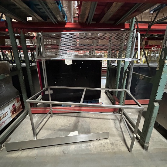 Commercial Prep Table Frame with Overhead Storage Rack