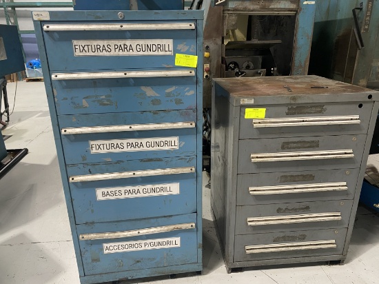 Gundrill Fixtures & Tooling (lot of 2 cabinets)