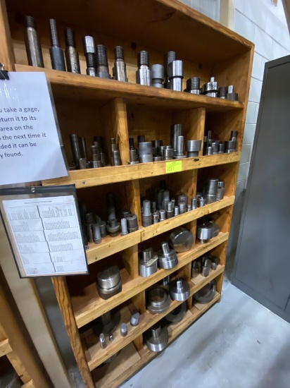 7 Level Custom Wood Shelves w/ Contents (incl. various metal Milling components)