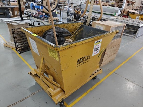 Forkable Wright Self Dumping Hopper on Wheels
