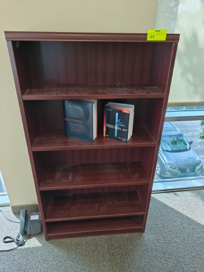 Book Shelf, VOIP Phone, Books