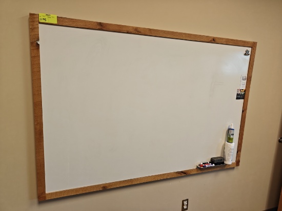 Whiteboard in Wood Frame 75 in x 50 in