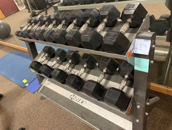 Hoist barbells and rack
