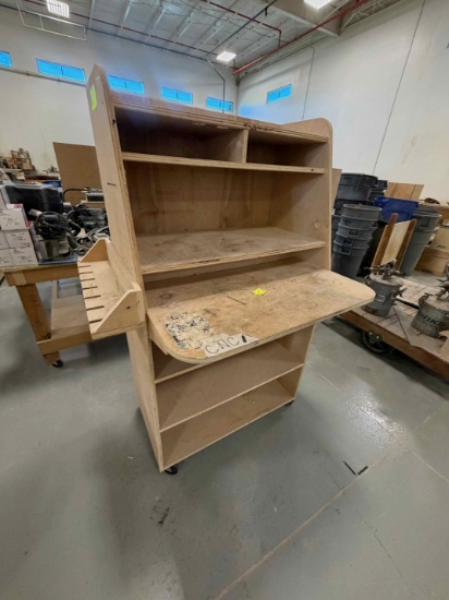 Rolling Wooden Workstation