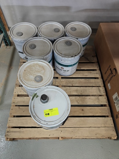 Lot of 5 Buckets of hybond adhesive