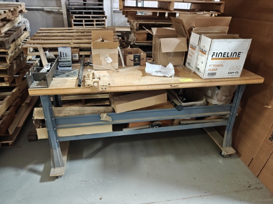 Lot of (2) Workbenches with contents