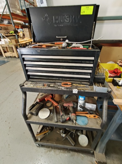 Tool chest on cart