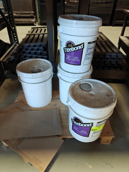 Lot of (4) 5 gallon buckets of melamine glue