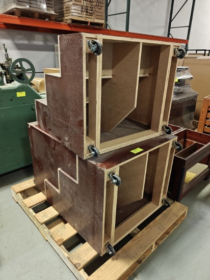 Lot of Wood Display Shelves