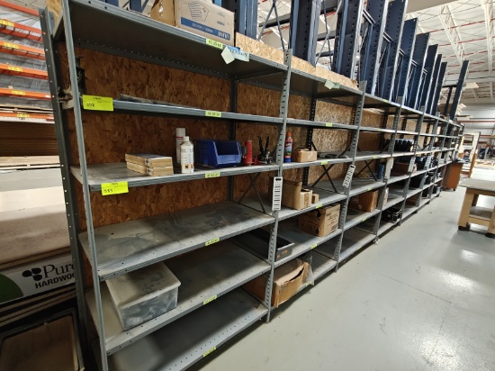 Misc Supplies, Plastic Bins, Shelf Contents