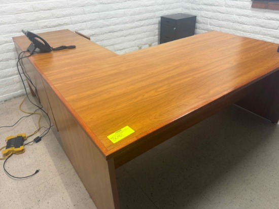 Office Desk and File Cabinet