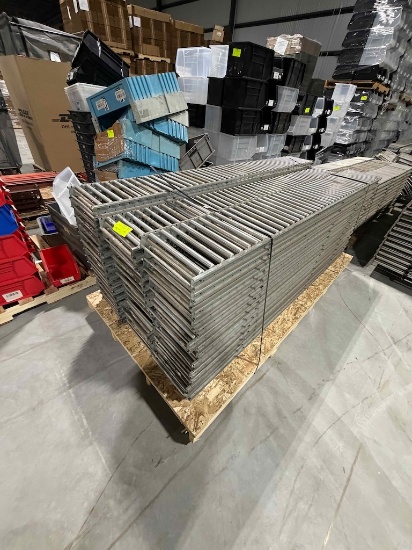 Pallet of stackable plastic bins - 18x11x10" - Approximately 126