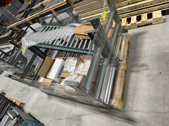 Pallet of Uline gravity roller conveyors - approx 24" wide and 5ft long