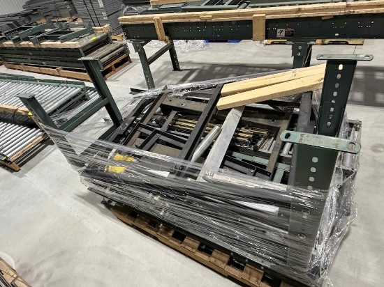 Pallet of Uline gravity roller conveyors - approx 24" wide and 5ft long