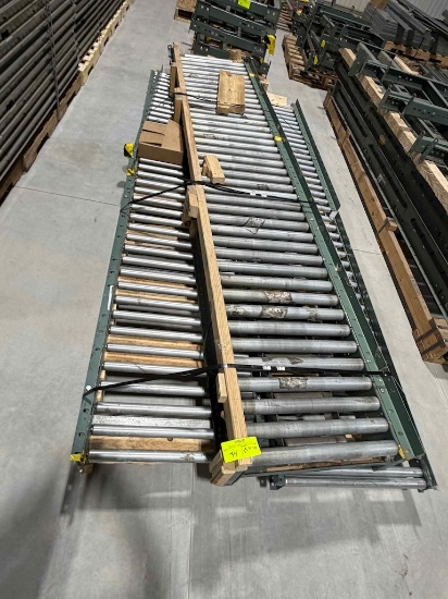 Pallet of Uline gravity roller conveyors - approx 24" wide and 10ft long