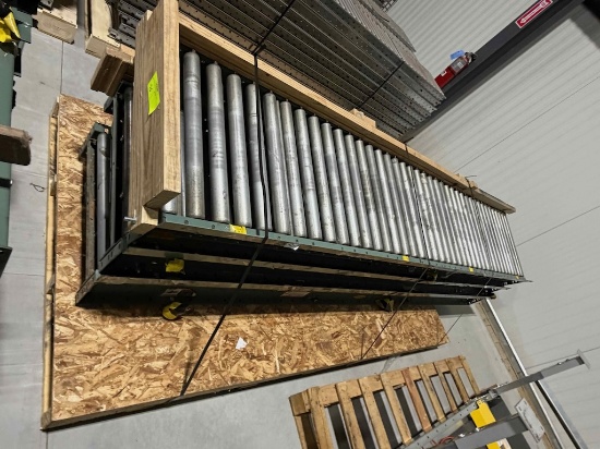 Pallet of Uline gravity roller conveyors - approx 24" wide and 10ft long