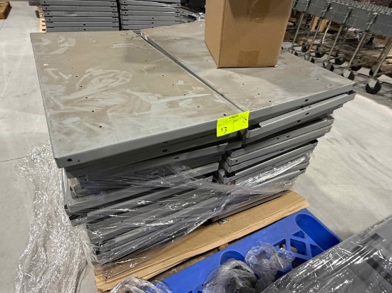 Pallet of industrial shelving - 18x36", approximately 48 pieces