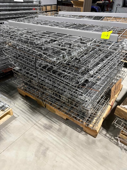 Pallet of damaged pallet rack decking - measures 43x45" approximately