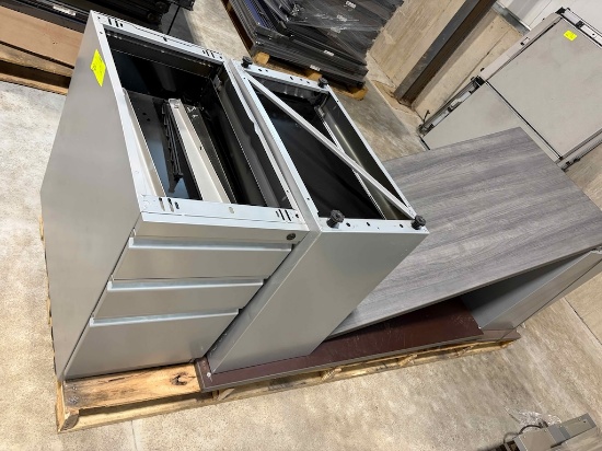 Pallets of office cubicles