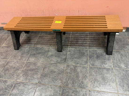 Recycled Plastic Bench, 72" x 14" x 17"