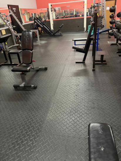 Diamond Plate Rubber Gym Flooring