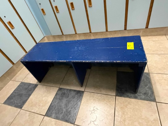 Wooden bench, approx 48" x 14" x 17"