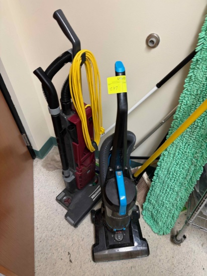 Lot of 2 vacuums and floor cleaning tools